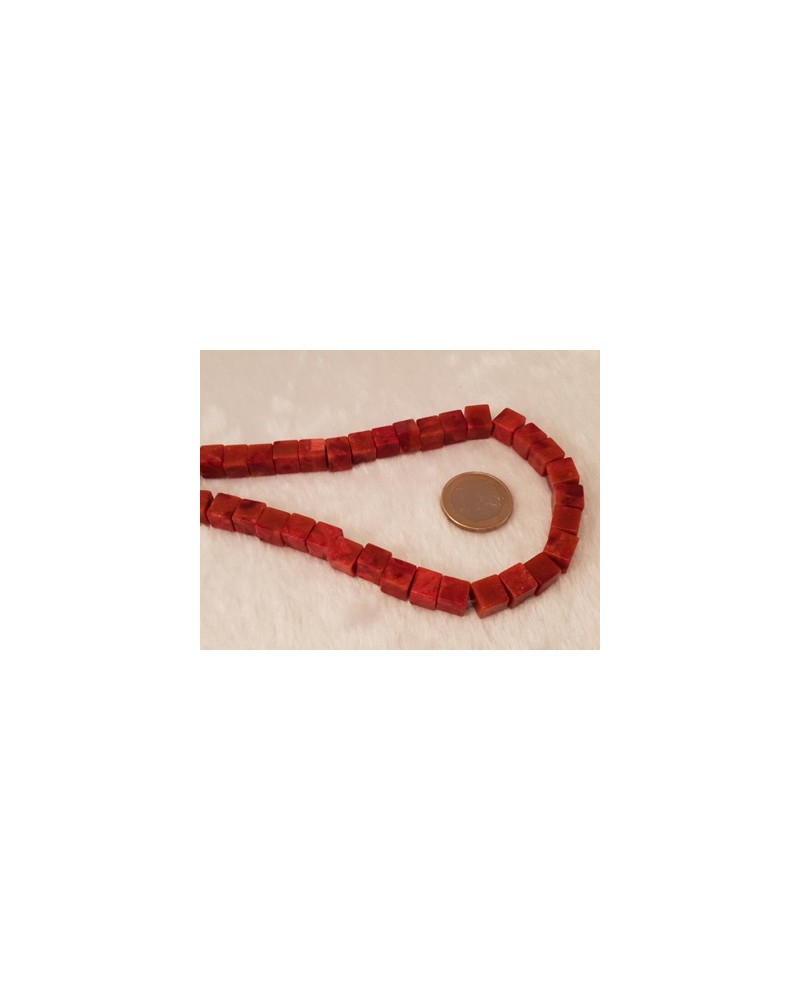 Schaumkoralle Kette 8x8mm