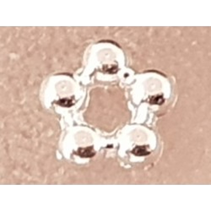 Zwischenteil, Blume 4.5x1.5mm, Metall versilbert