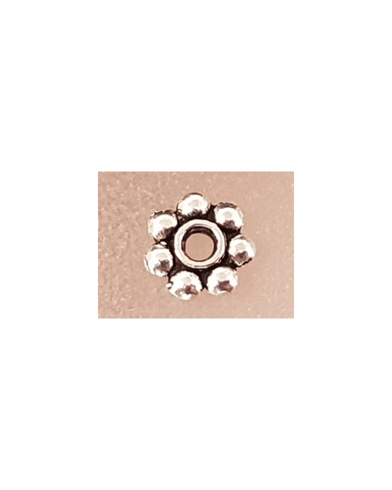 Zwischenteil, Blume 6x1mm, Metall Antik