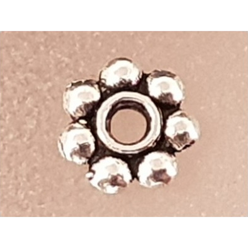 Zwischenteil, Blume 6x1mm, Metall Antik