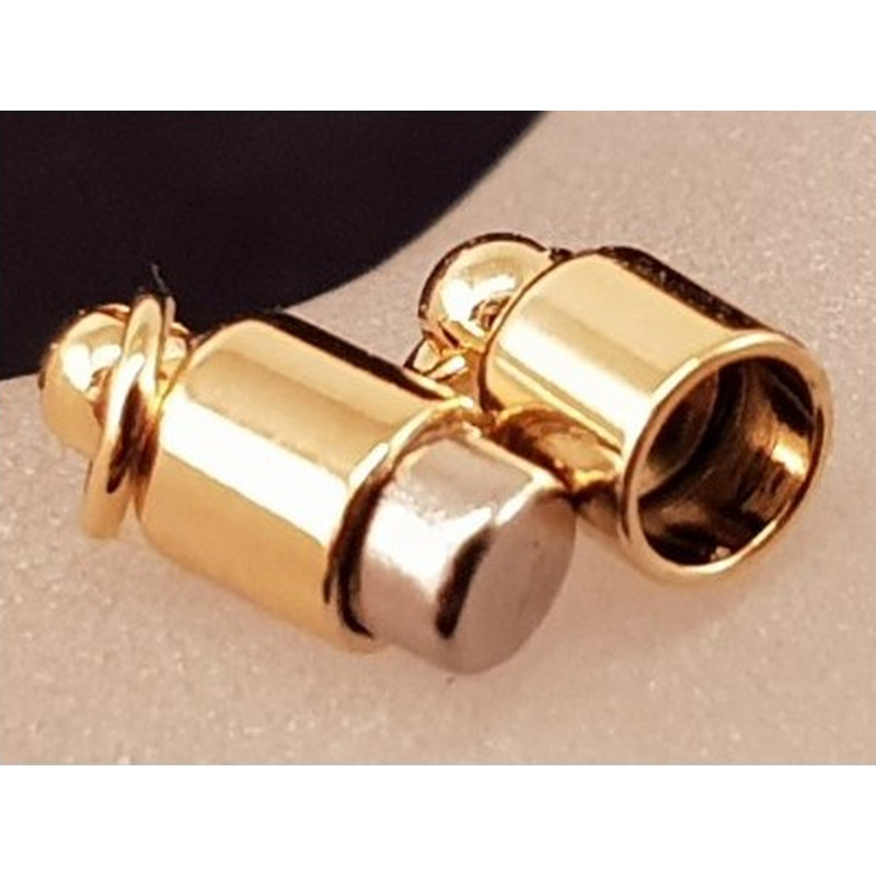 Magnetschliesse 5x16mm vergoldet, geklebt