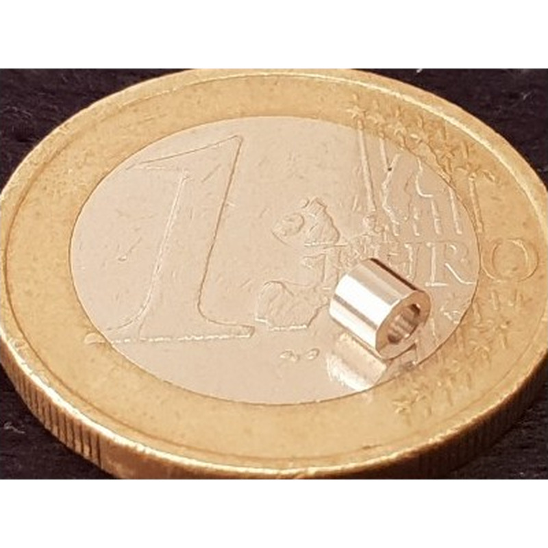 Zwischenteil, Zylinder 3x2mm, Edelstahl