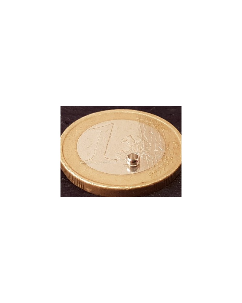 Zwischenteil, Perle 2.5x1.5mm, Edelstahl