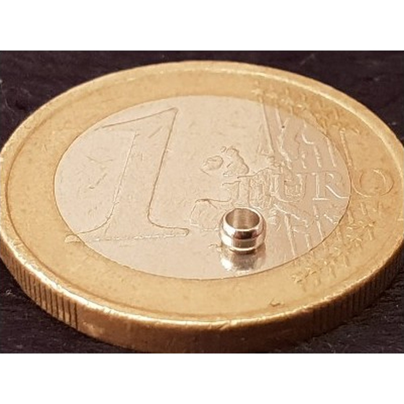 Zwischenteil, Perle 2.5x1.5mm, Edelstahl