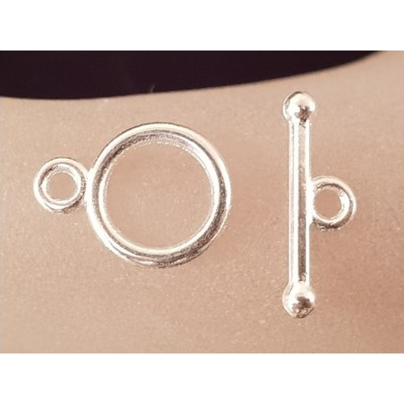 Knebelschliesse 10mm Metall-Silberfarbe