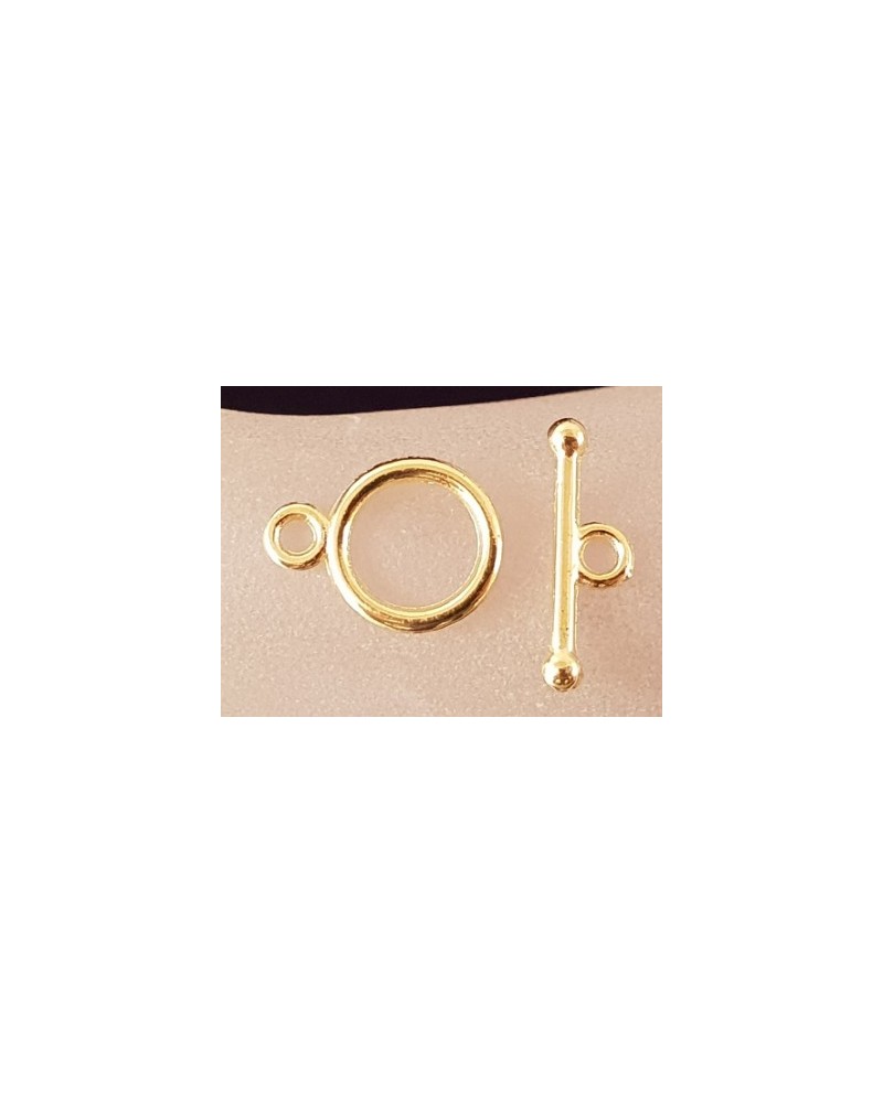 Knebelschliesse 10mm Metall-Goldfarbe
