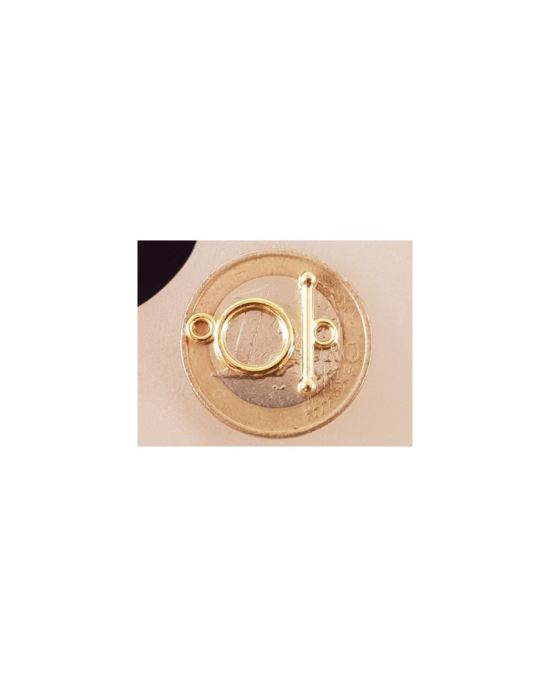 Knebelschliesse 10mm Metall-Goldfarbe