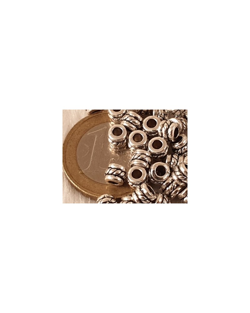Zwischenteil 5x4mm, Metall silberfarben