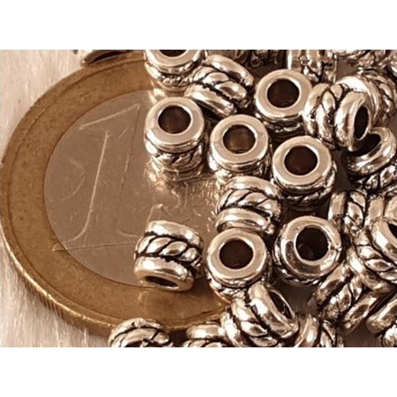 Zwischenteil 5x4mm, Metall silberfarben