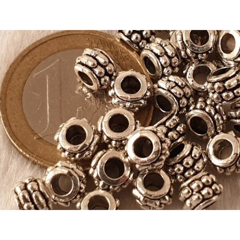 Zwischenteil 6x5mm, Metall silberfarben