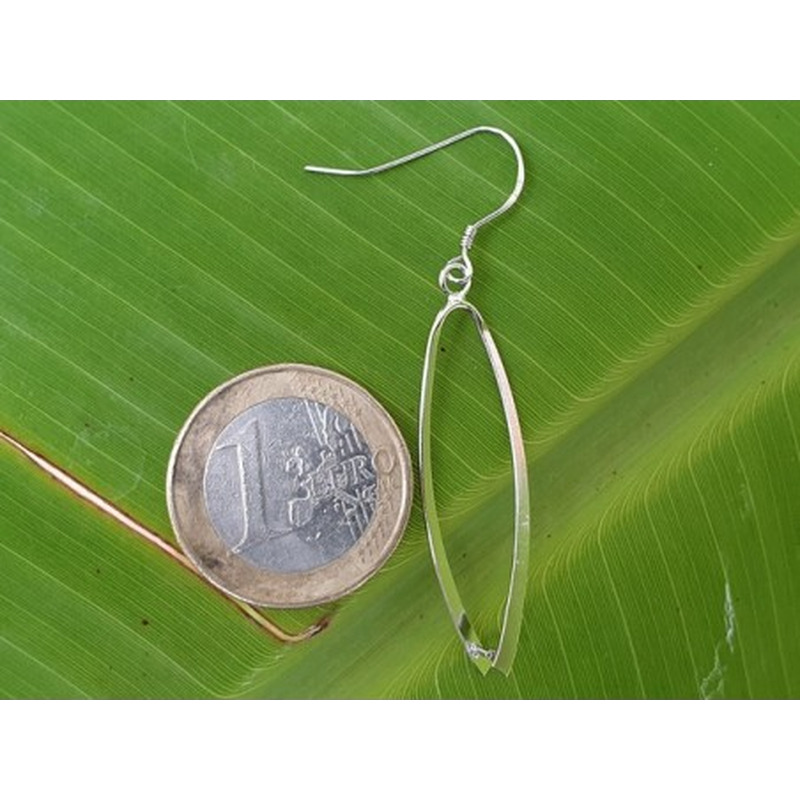 2 Stk. Ohrhaken Perlenclip, 925 Silber rhodiniert