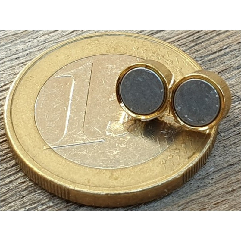 Magnetschliesse 6x12mm goldfarben., geklebt