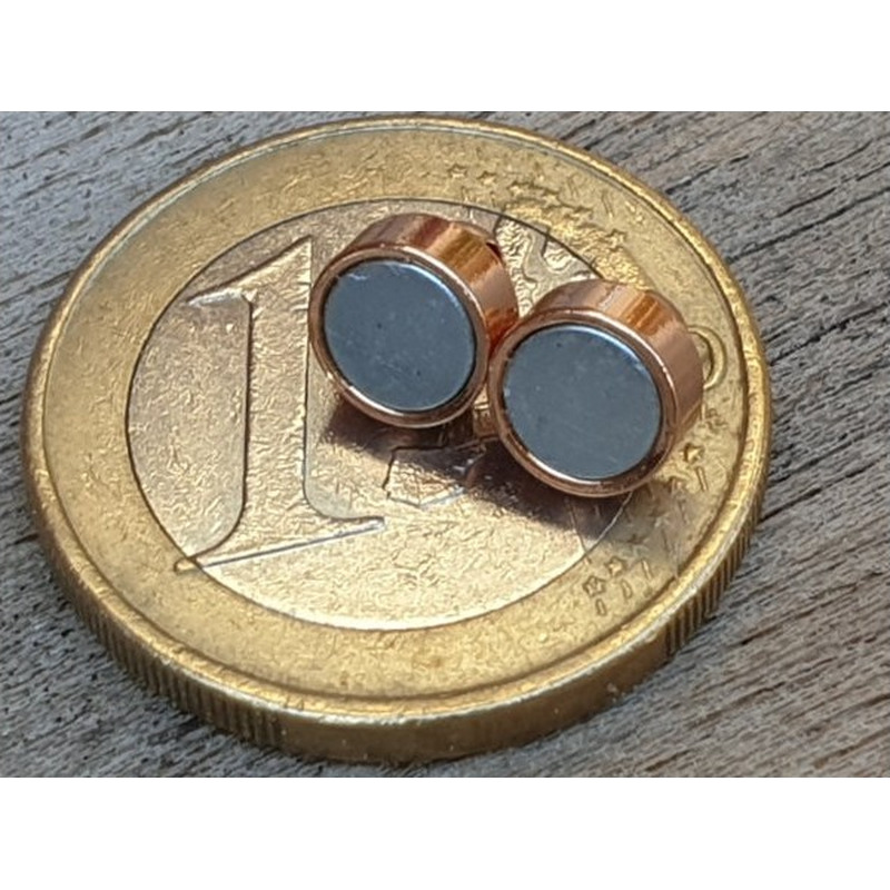 Magnetschliesse 6x12mm rosegoldfarben., geklebt