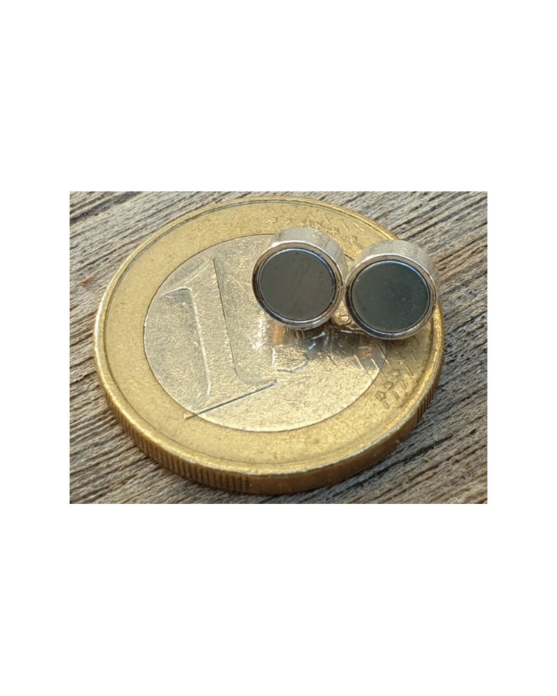 Magnetschliesse 6x12mm silberfarben., geklebt