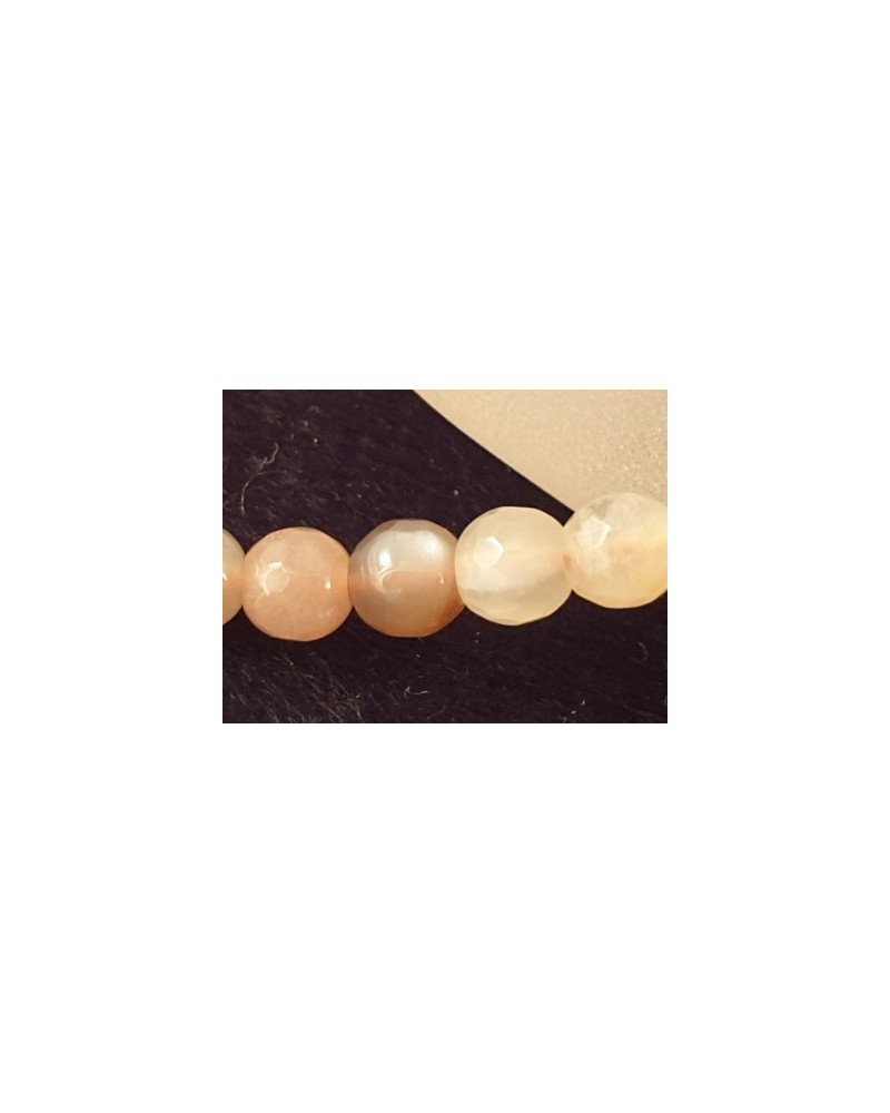 Mondsteintkette facettiert 8mm