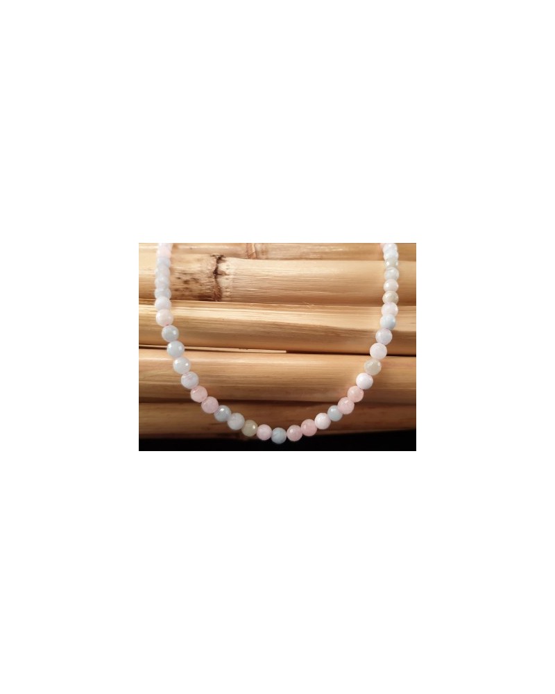Beryllkette (Morganit) facettiert 6mm
