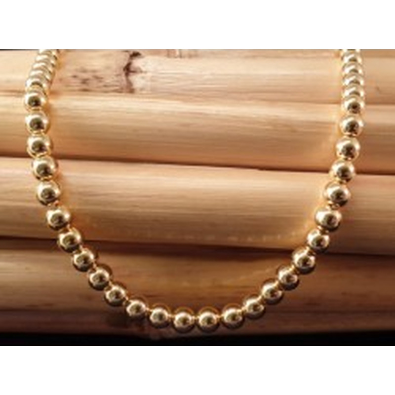 Blutsteinkette Gold (Hämatit) 6mm 2