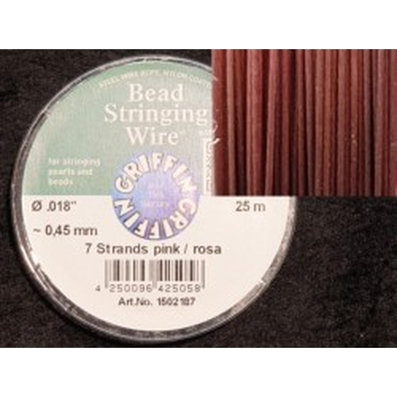 Schmuckdraht 0.45mm/25m/7str rosa