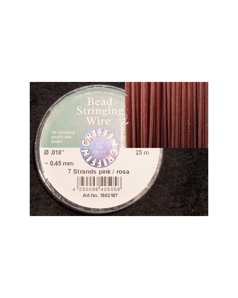 Schmuckdraht 0.45mm/25m/7str rosa