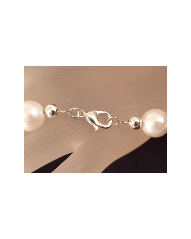 Shellperlen (Muschelkernperle) Kette 12mm/46cm