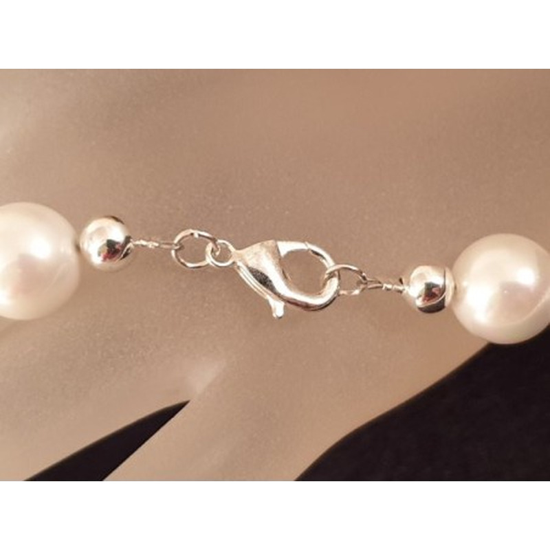 Shellperlen (Muschelkernperle) Kette 12mm/46cm