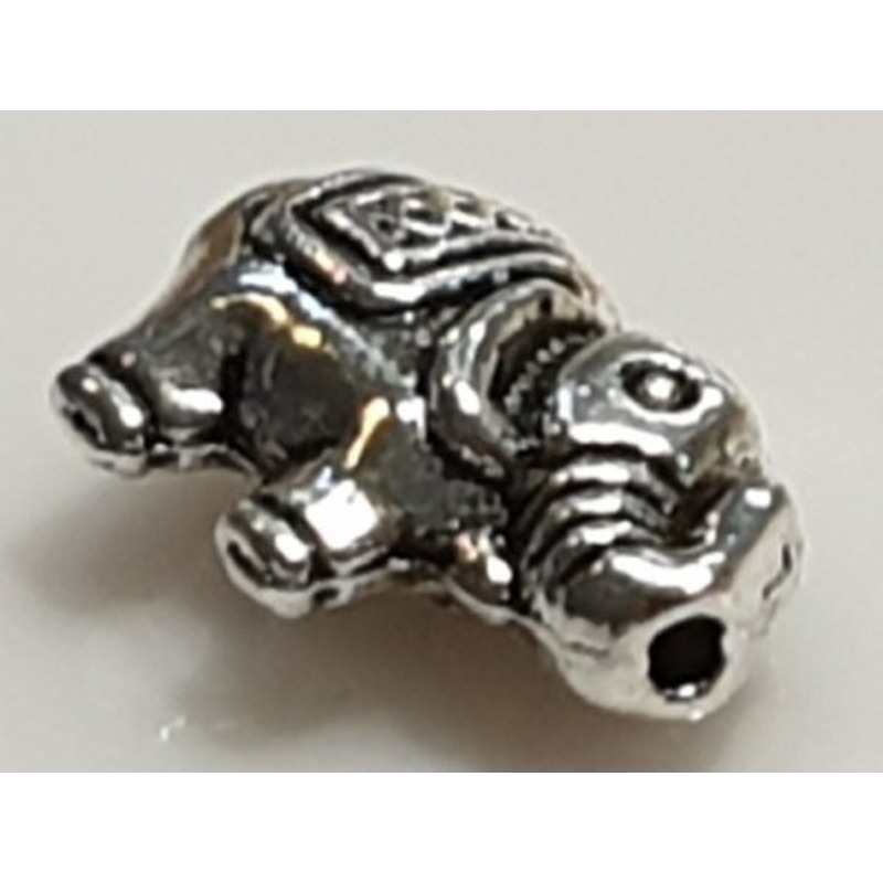Zwischenteil Elefant, Metall Antik