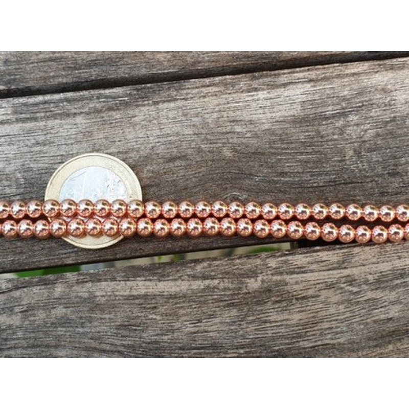 Blutsteinkette Rosegold (Hämatit) 4mm