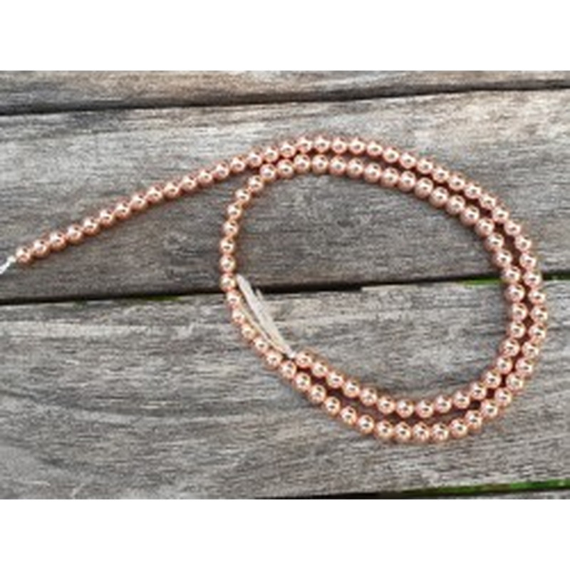 Blutsteinkette Rosegold (Hämatit) 4mm 2