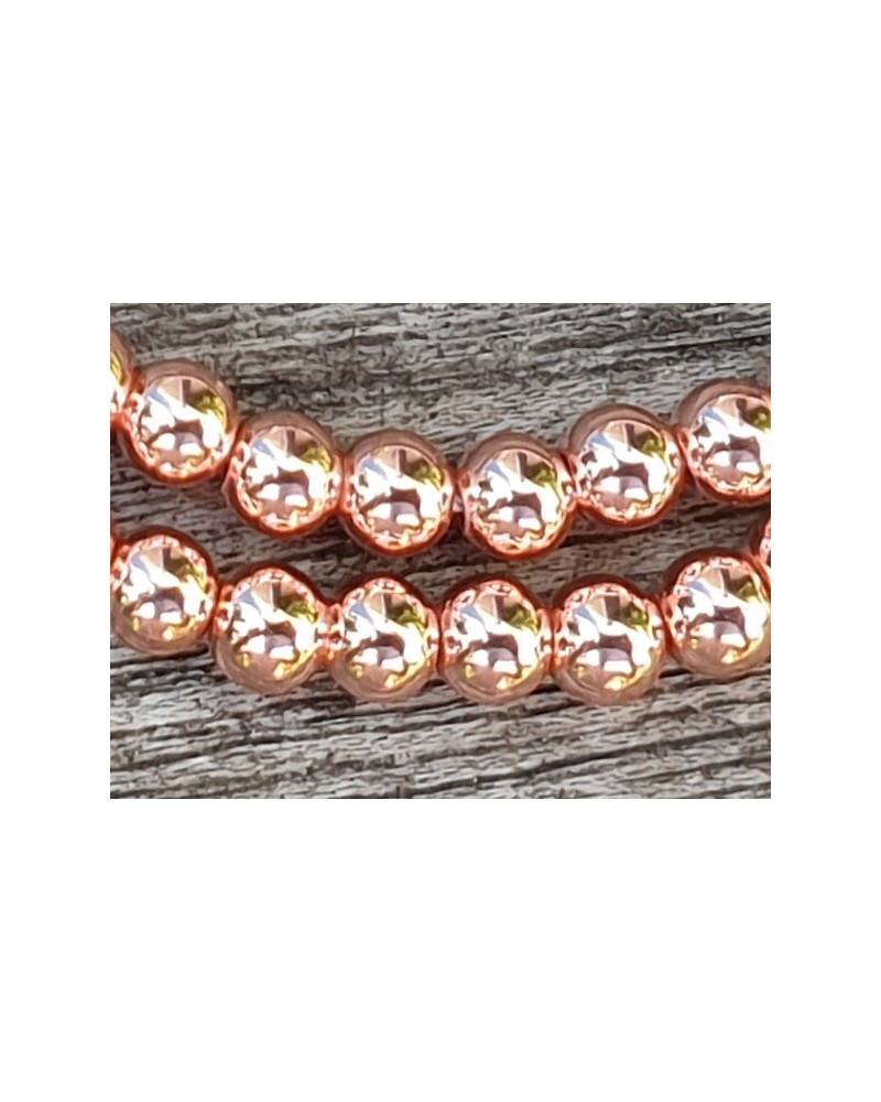 Blutsteinkette Rosegold (Hämatit) 4mm