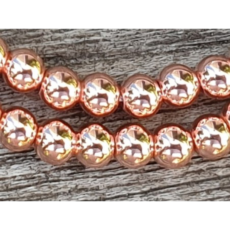 Blutsteinkette Rosegold (Hämatit) 4mm