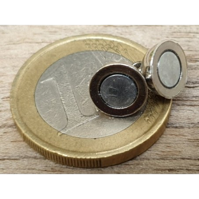 Magnetschliesse 8mm silberfarben., geklebt