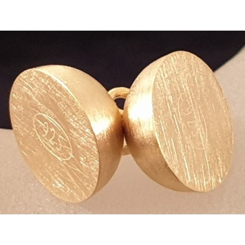 Magnetschliesse 8mm satiniert, 925 Silber vergoldet, geschlossen