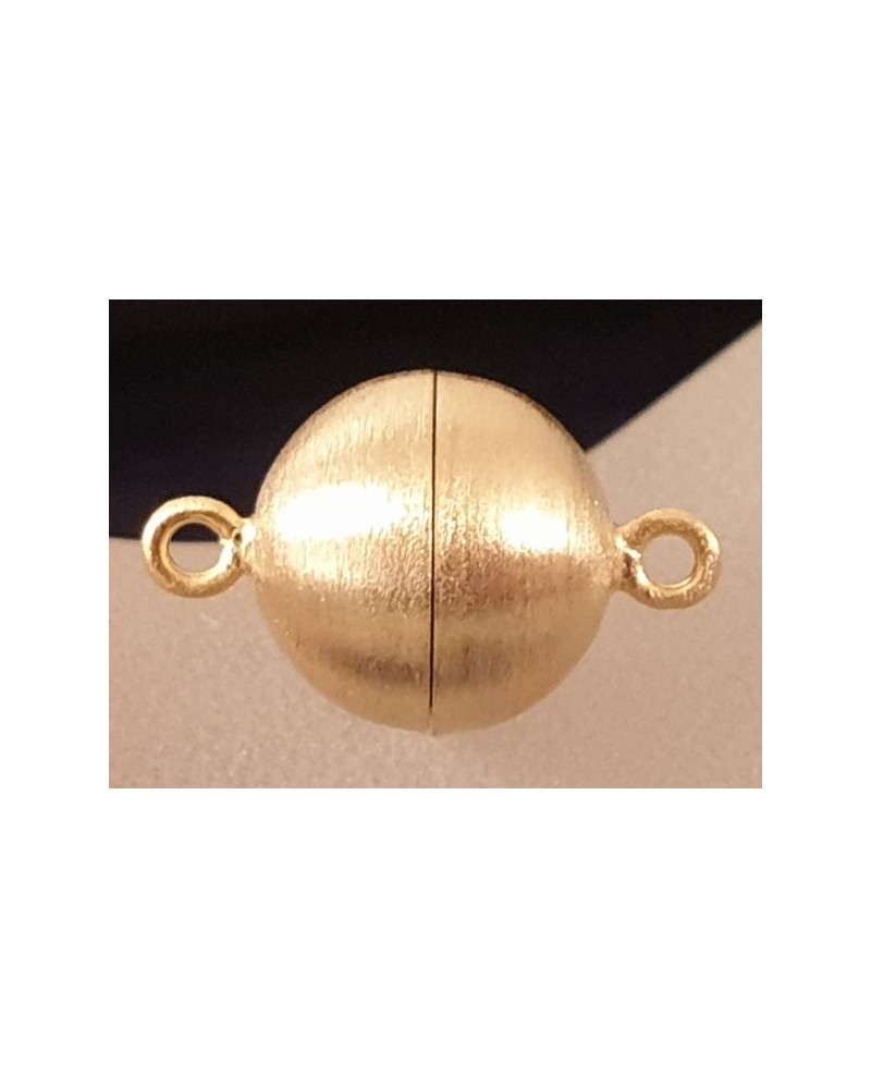 Magnetschliesse 8mm satiniert, 925 Silber vergoldet, geschlossen