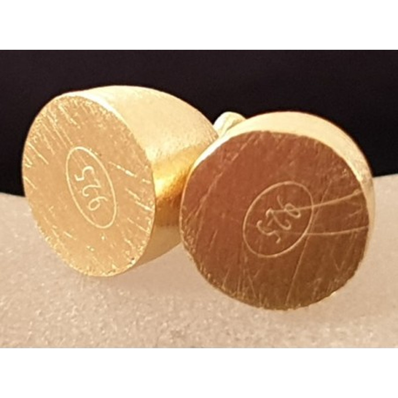 Magnetschliesse 10x23mm, 925 Silber vergoldet satiniert, geschlossen