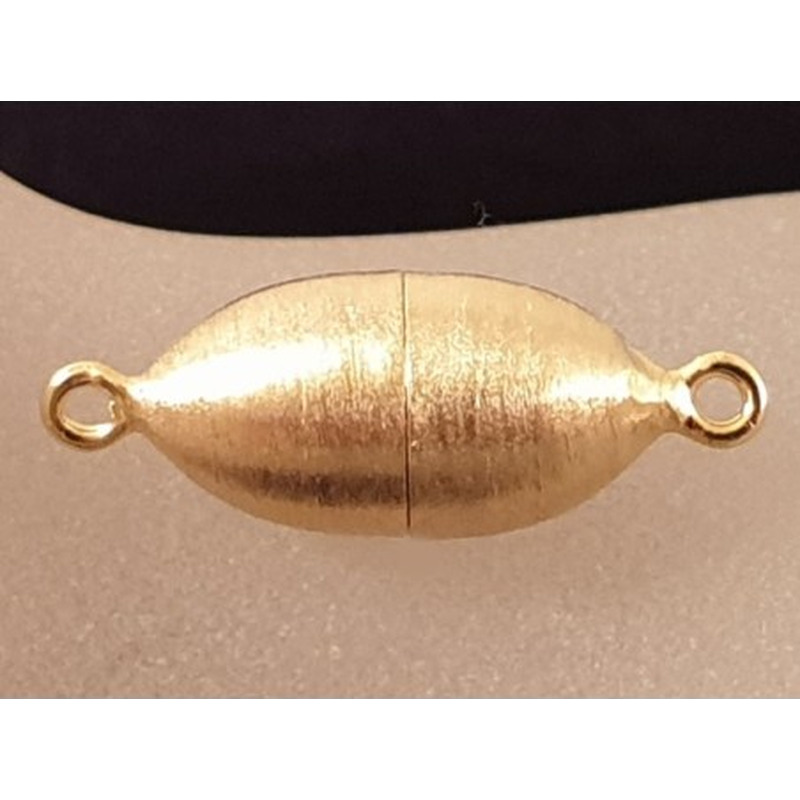 Magnetschliesse 10x23mm, 925 Silber vergoldet satiniert, geschlossen