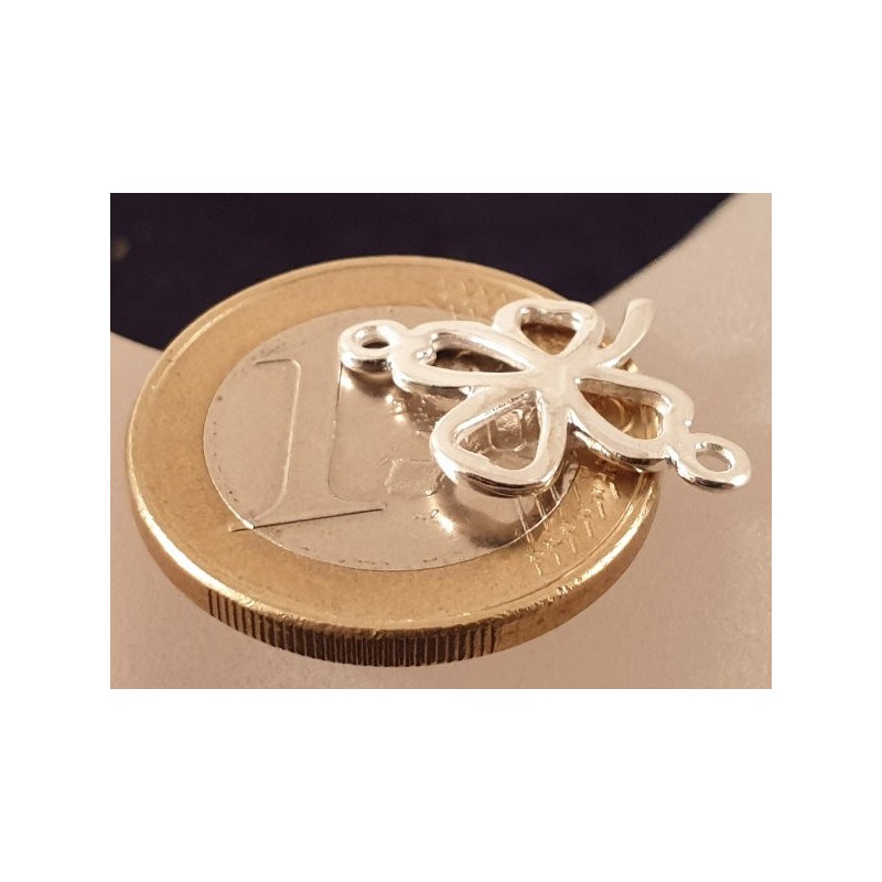 Zwischenteil-Link Kleeblatt 13x20mm, 925 Silber