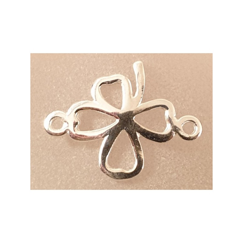 Zwischenteil-Link Kleeblatt 13x20mm, 925 Silber