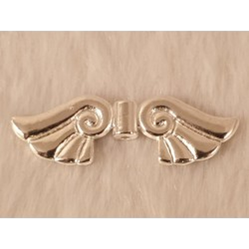 Zwischenteil, Engelsflügel 43mm, Metall silberfarben