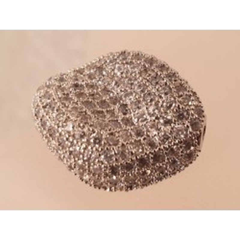 Zwischenteil Strass 17x20mm, Metall silberfarben 2