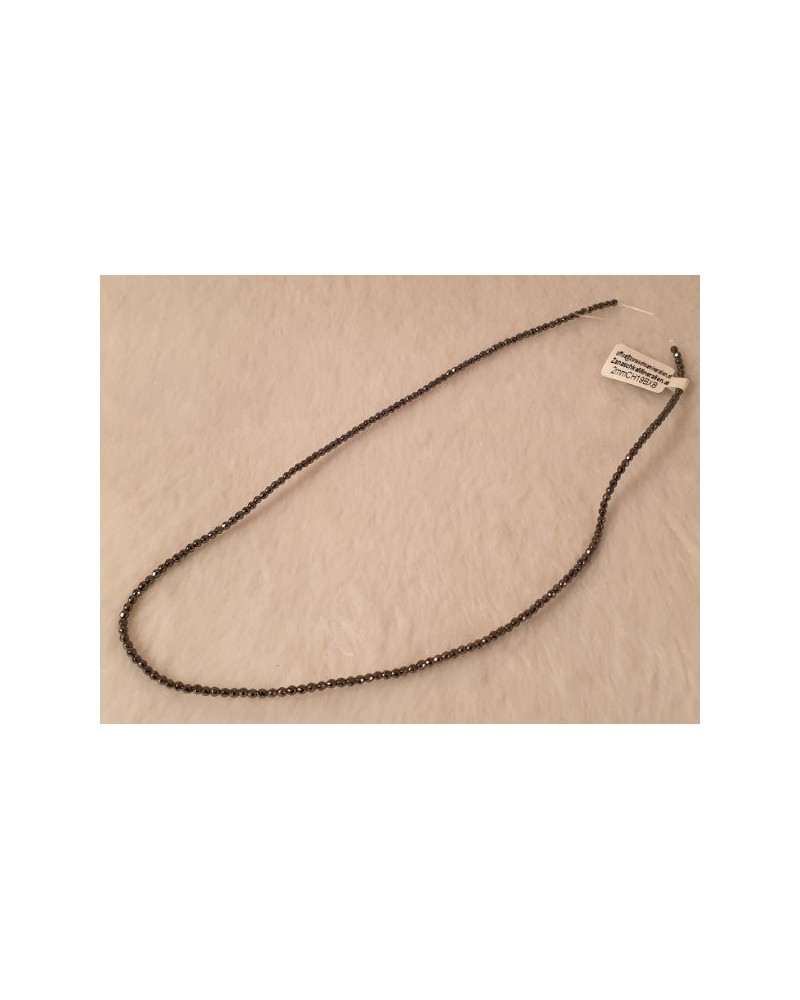 Blutsteinkette (Hämatit) 2mm facettiert