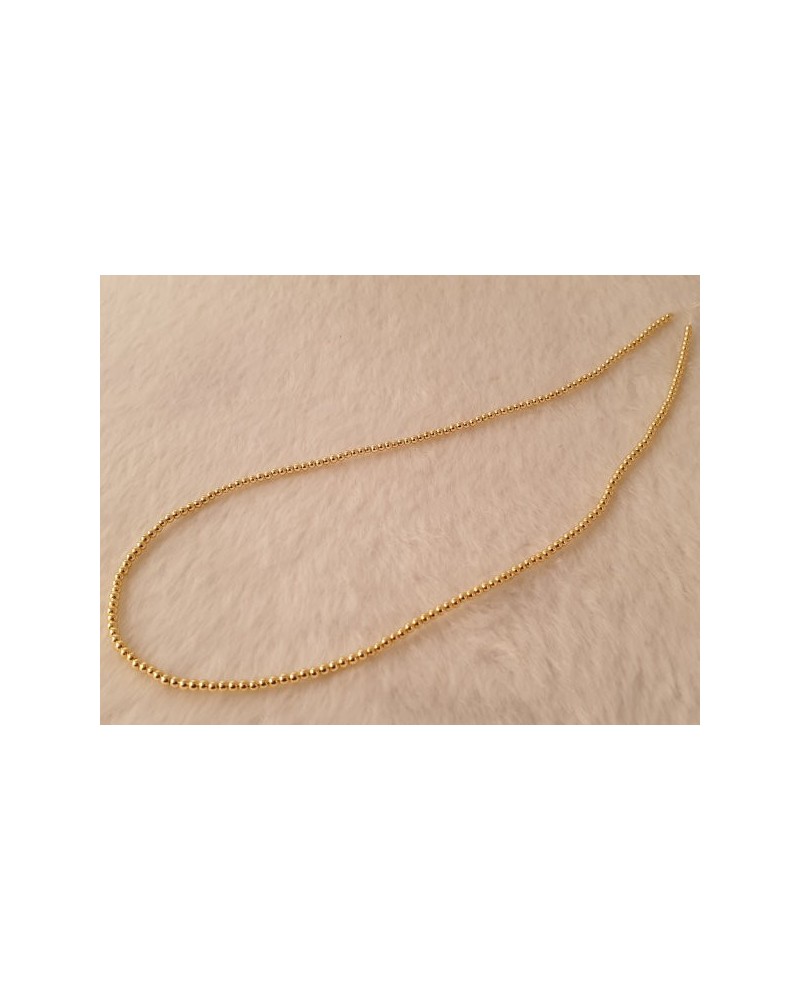 Blutsteinkette Gold (Hämatit) 2mm