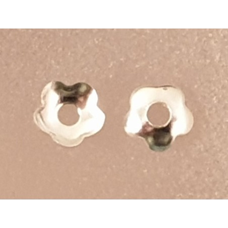 Endkappe 4mm, Messing silberfarben