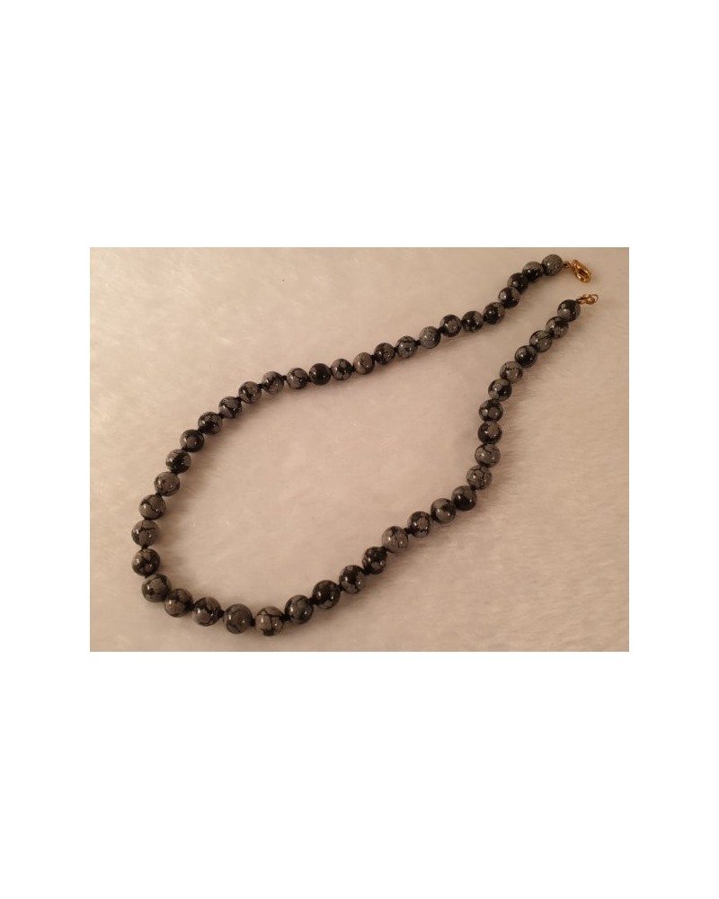 Schneeflockenobsidiankette 8/45