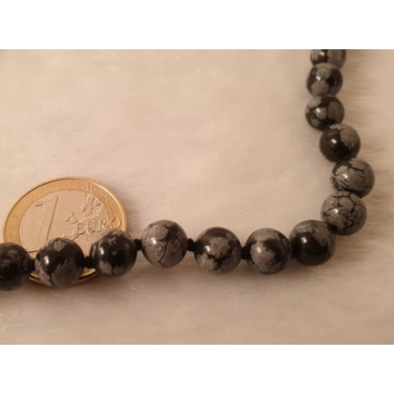 Schneeflockenobsidiankette 8/45
