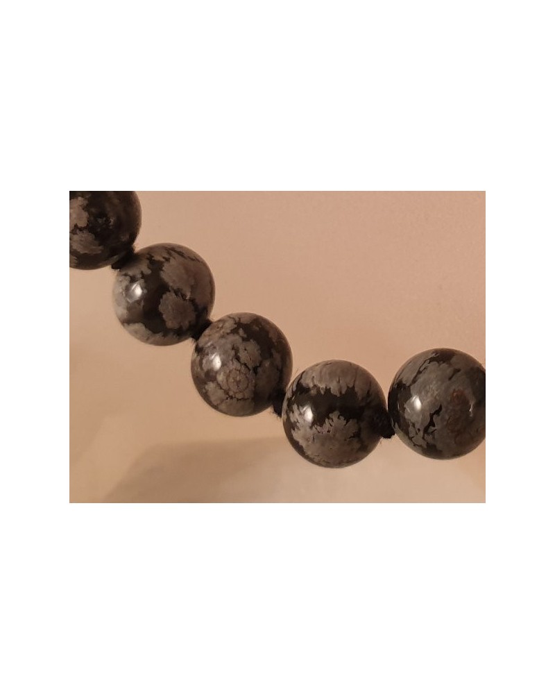Schneeflockenobsidiankette 8/45