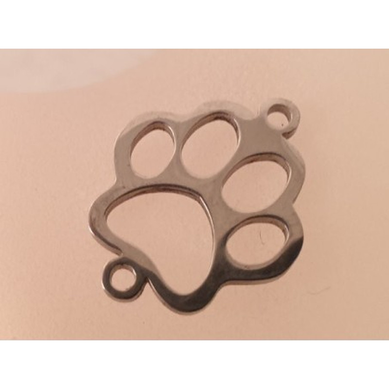 Zwischenteil-Link, Pfote 20mm, Edelstahl