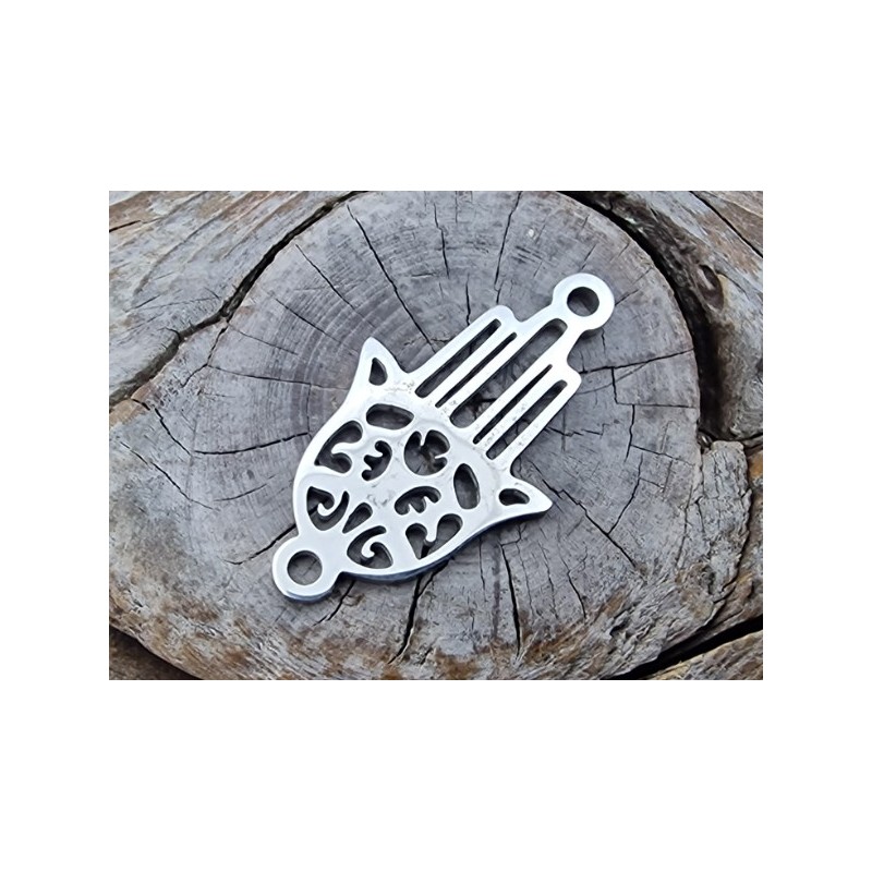 Zwischenteil-Link, Hamsa Hand 23mm, Edelstahl