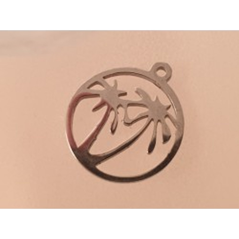 Charm Palme 16mm, Edelstahl