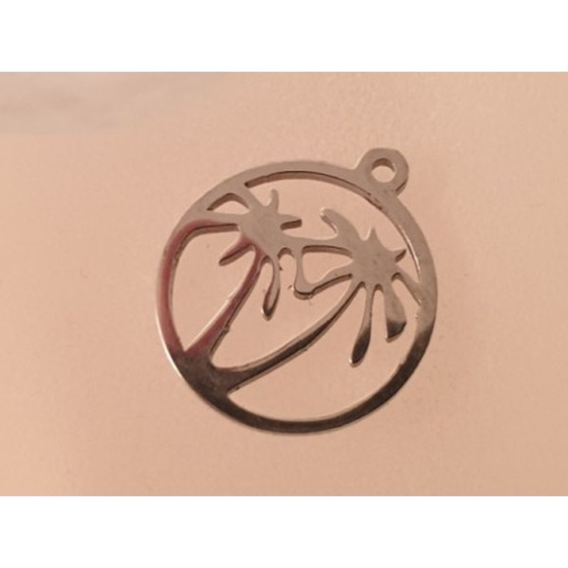Charm Palme 16mm, Edelstahl