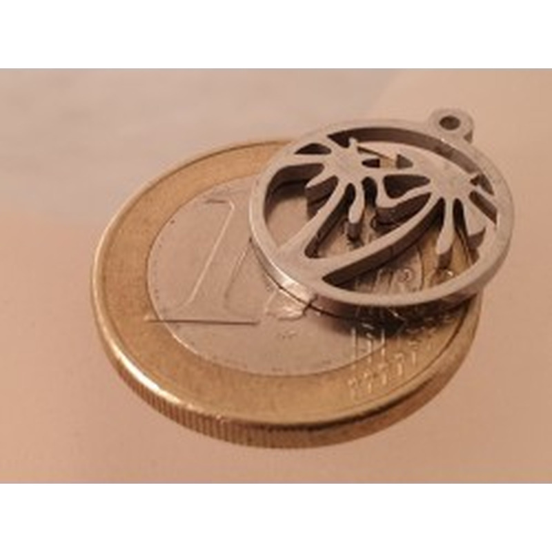 Charm Palme 16mm, Edelstahl 2